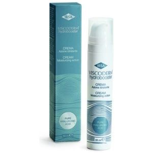 VISCODERM® HYDROBOOSTER CREAM 50ML It is a moisturizing cream based on hyaluronic acid with a specific molecular weight, enriched with active plant ingredients (shea butter and jojoba oil) that exert an emollient and antioxidant action, thus helping to restore the hydrolipidic film of the skin and keep it intact over time.